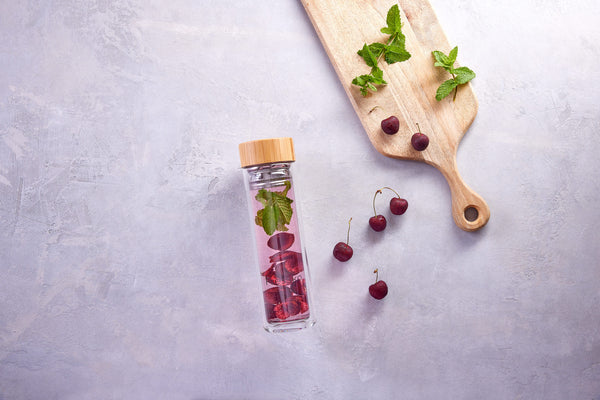 Cherry and Mint Infused Fruit Water