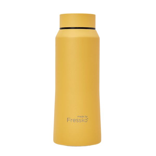 Insulated Stainless Steel Drink Bottle - CORE 34oz - Canary Made By Fressko Insulated Stainless Steel