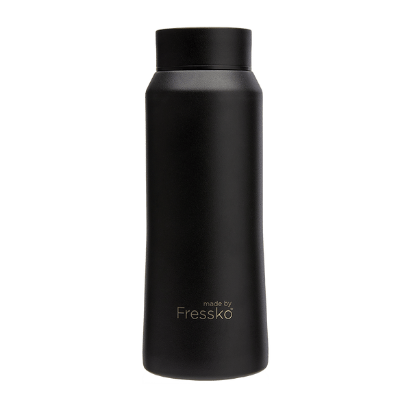 Insulated Stainless Steel Drink Bottle - CORE 34oz - Coal Made By Fressko Insulated Stainless Steel