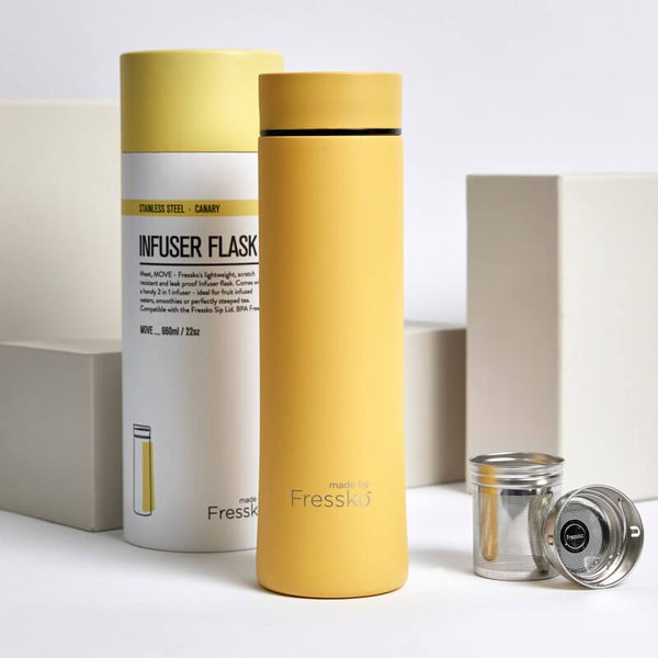 Drink Bottle | MOVE 22oz - Canary Made By Fressko Insulated Stainless Steel
